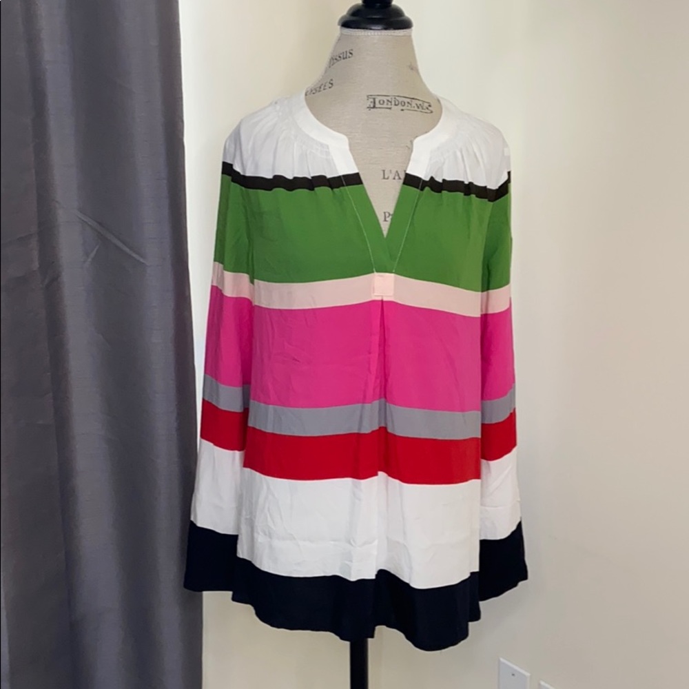 NWT Crown & Ivy Stipe Top L